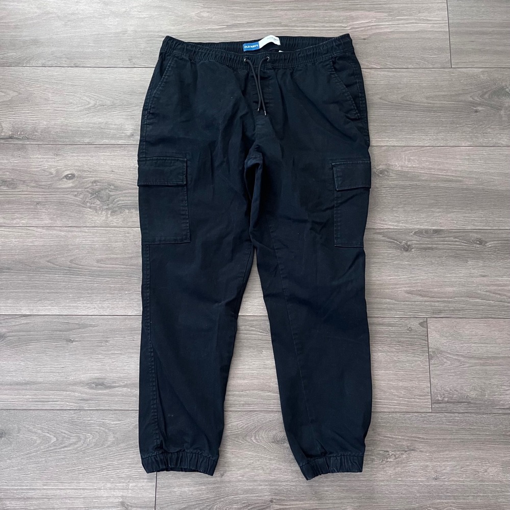 Old Navy Modern Jogger Built-In Flex Cargo Pants Black Mens Large